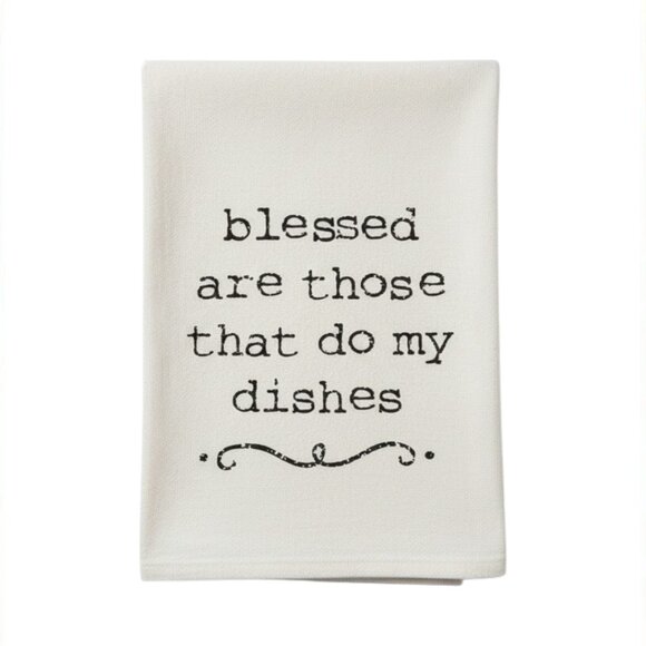 New "Blessed Are Those That Do My Dishes" 100% Cotton Tea Towel | Funny Kitchen - Picture 4 of 4